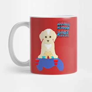 Adorable Newborn Baby Puppies Mug